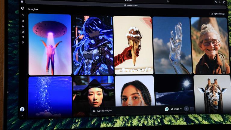 AI Slop auf einem Computerbildschirm von Grok