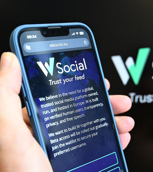 Homepage von W, einer neuen europäischen Social-Media-Plattform