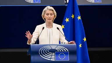 Die Präsidentin der Europäischen Kommission, Ursula von der Leyen, hält am 16. September 2026 in Straßburg im Osten Frankreichs eine Rede im Rahmen ihrer jährlichen Grundsatzrede vor dem Plenum des Europäischen Parlaments.