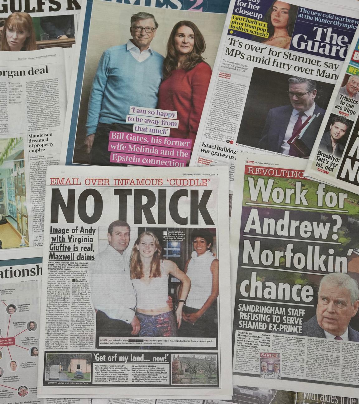 Britische Zeitungen brichten über die britischen Verbindungen zu Jeffrey Epstein