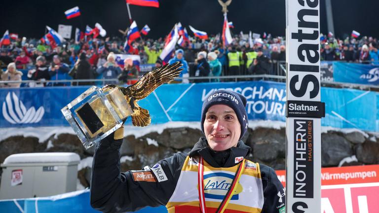 Domen Prevc (Slovenien) gewinnt die 74. Vierschanzentournee