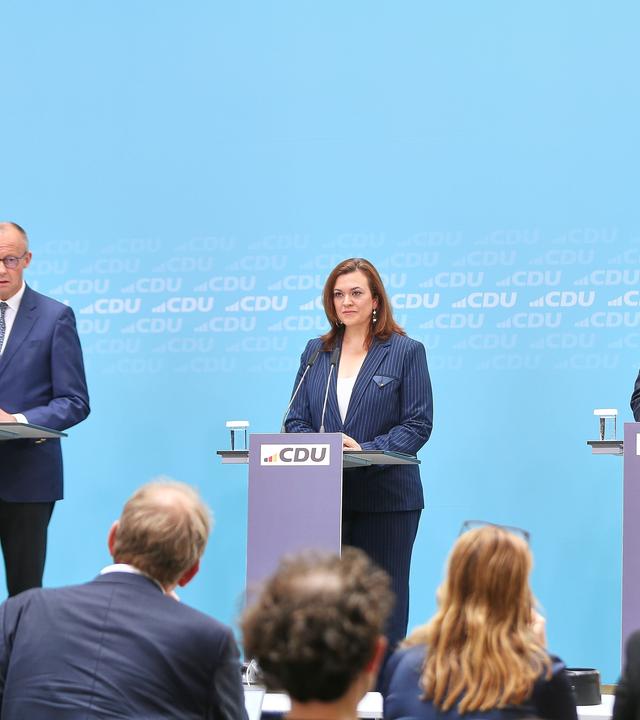 Pressekonferenz mit Friedrich Merz in Berlin