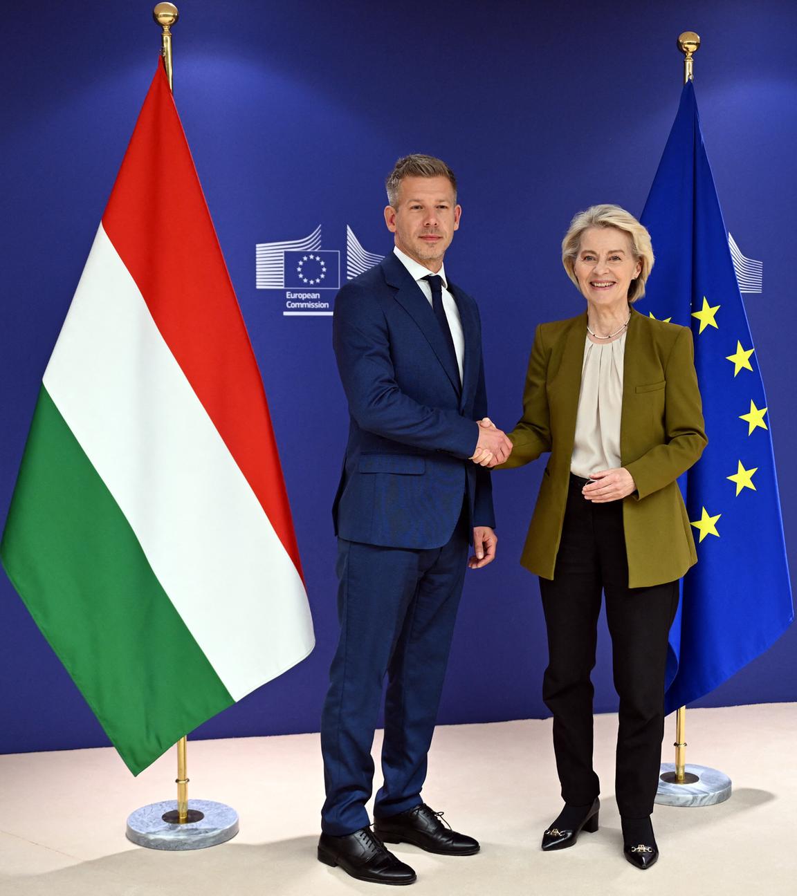 Peter Magyar trifft Ursula von der Leyen in Brüssel