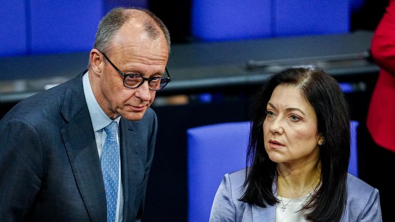 Bundeskanzler Friedrich Merz (CDU) und Katherina Reiche (CDU), Bundesministerin für Wirtschaft und Energie