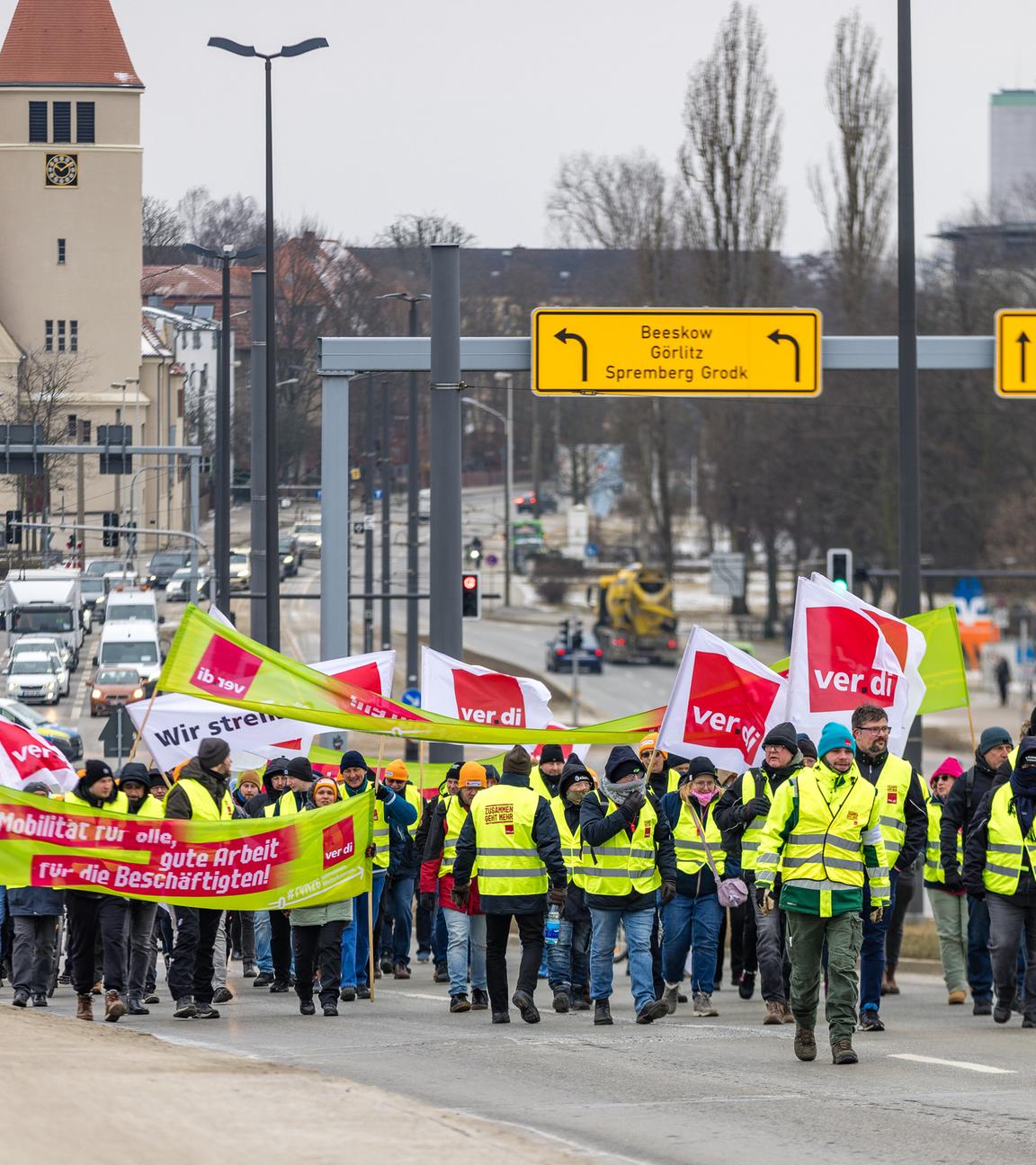 Verdi-Warnstreiks im Nahverkehr  Brandenburg