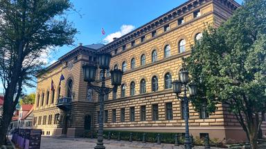 30.09.2026, Lettland, Riga: Blick auf das Hauptgebäude des lettischen Parlaments.