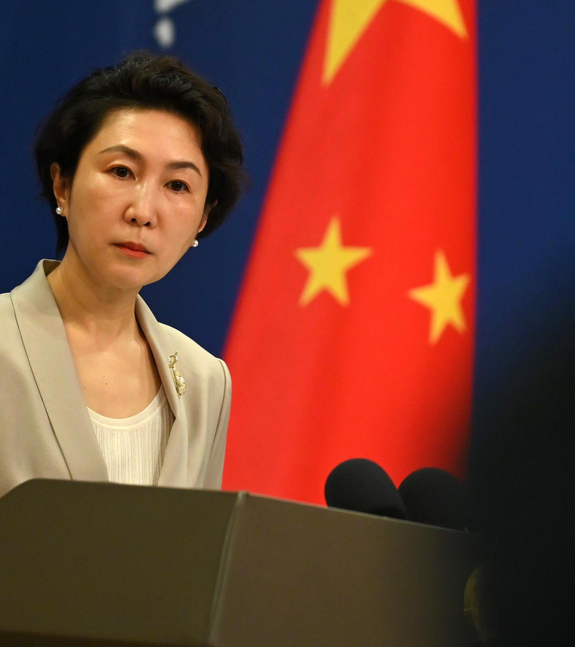 Mao Ning, Sprecherin im chinesischen Außenministerium, beantwortet Fragen von Journalisten. China ist nach Angaben aus Peking im Vorfeld nicht über die US-Angriffe auf den Iran informiert worden.