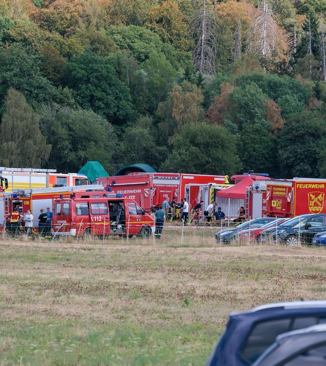 Großeinsatz bei Waldbrand bei Bad Schwalbach