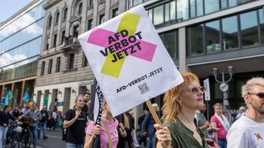 Demonstration gegen die Partei "AfD"