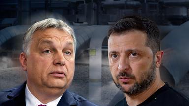Im Streit ueber einen von Ungarn blockierten EU-Kredit droht der ukrainische Praesident Wolodymyr Selenskyj dem ungarischen Mini
