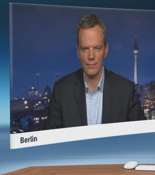 Schaltgespräch zwischen der Moderatorin Dunja Hayali und dem Wirtschaftsexperte Florian Neuhann.