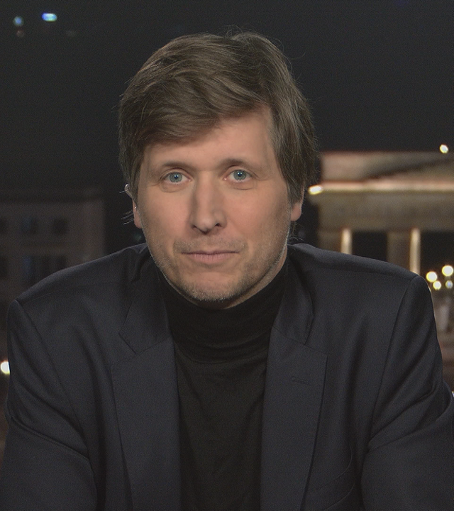 Schaltgespräch zwischen der Moderatorin Marietta Slomka und dem Wirtschaftsforscher Moritz Schularick