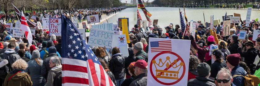 Landesweite No Kings Proteste in den USA - Millionen waren auf den SStraßen um gegen Trump und die US-Regierung zu demonstrieren.