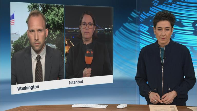 Schaltgespräch mit David Sauer und Phoebe Gaa in Washington und Istanbul.