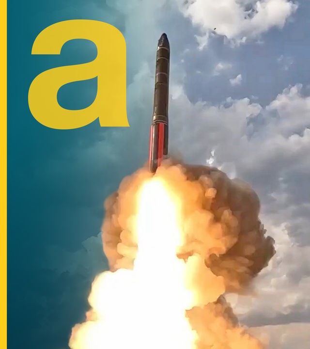 Eine russische Rakete startet
