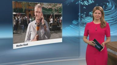 Schaltgespräch zwischen Elmar Theveßen und Sara Bildau 