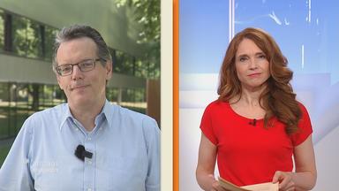 Raumplanungsexperte Jörn Birkmann im Gespräch mit ZDF-Mima-Moderatorin Mirjam Meinhardt
