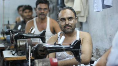 Näher in einer Textilfabrik in Indien