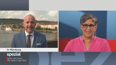 Moderatorin im Schaltgespräch mit CSU-Landesgruppenchef Alexander Hoffmann