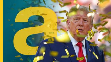 US-Präsident Trump im Konfetti