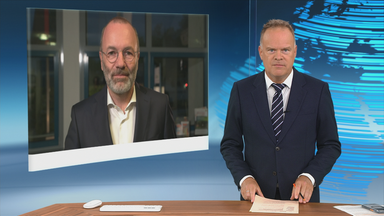 Schaltgespräch zwischen dem Moderator Christian Sievers und dem EVP-Chef Weber
