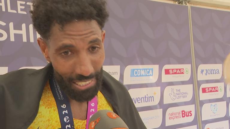 Amanal Petros beim Marathon-Lauf