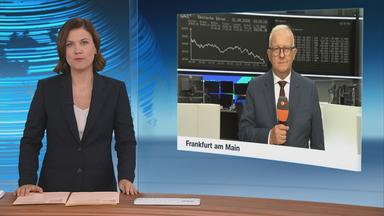 Wirtschaftsgespräch zwischen der Moderatorin Hannah Zimmermann und dem ZDF-Wirtschaftsexperten Frank Bethmann