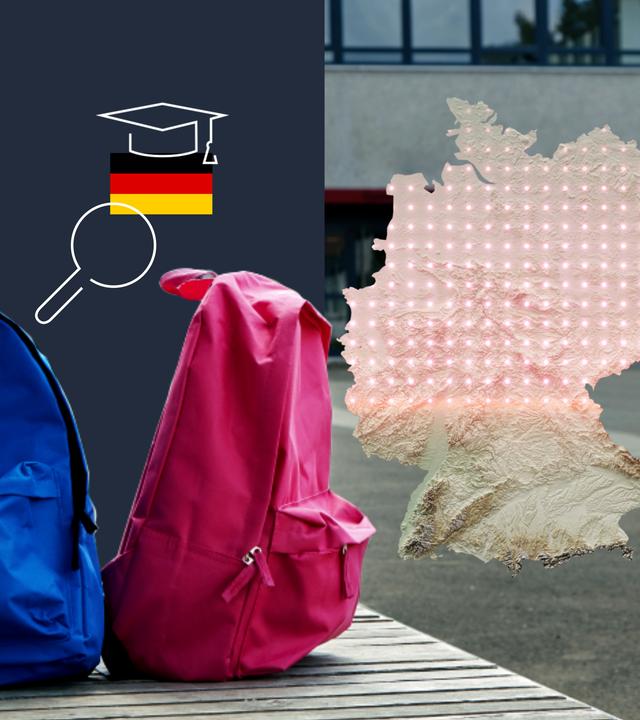 Schulrucksäcke mit Deutschlandkarte