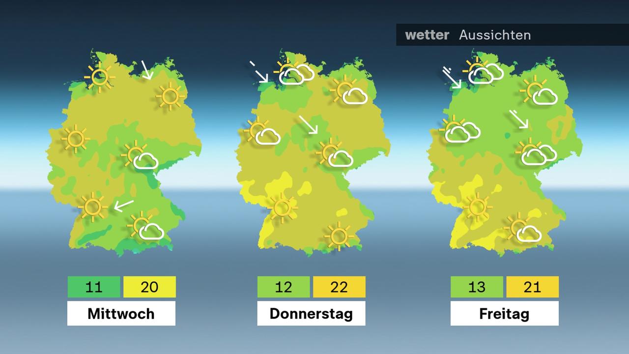 ZDFheute Wetter - Mittwoch bis Freitag