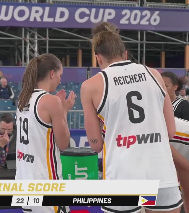 Marie Reichert und ihre Teamkolleginnen bei der 3x3-WM in Warschau.
