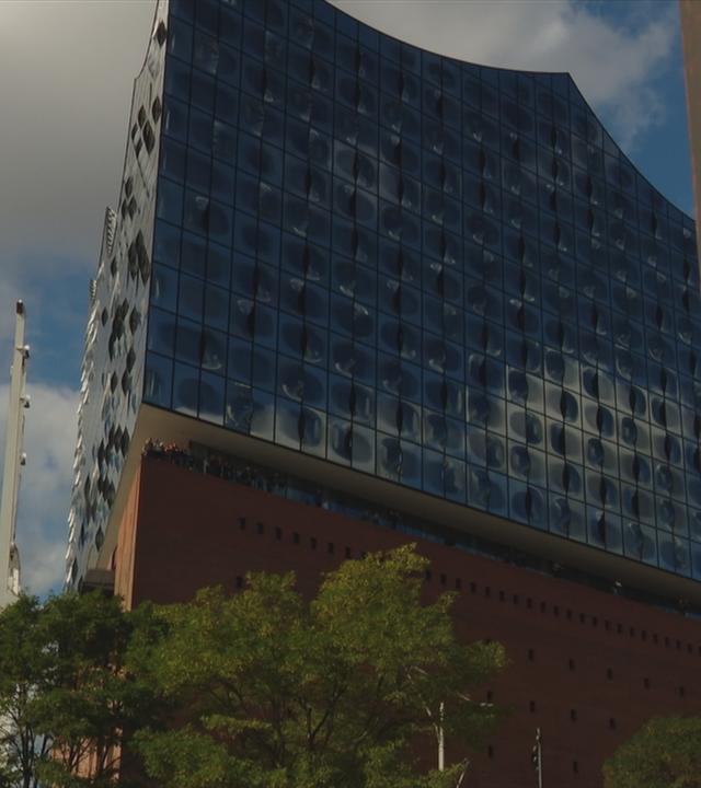 Elbphilharmonie von Hamburg zu sehen.