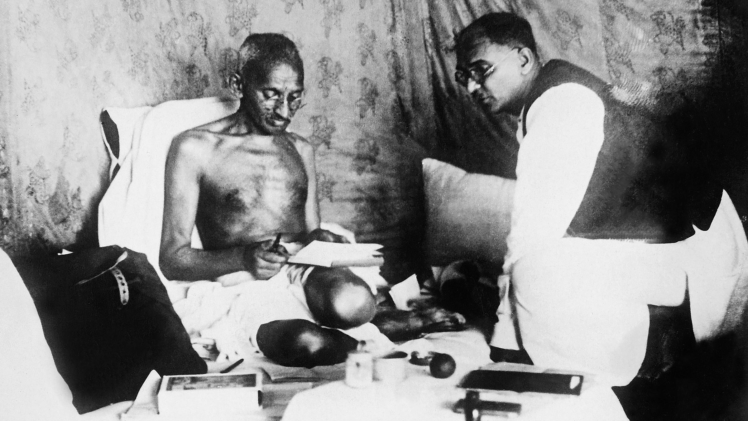 Gandhi - Hungerstreik nach Freilassung aus Gefängnis im Mai 1933