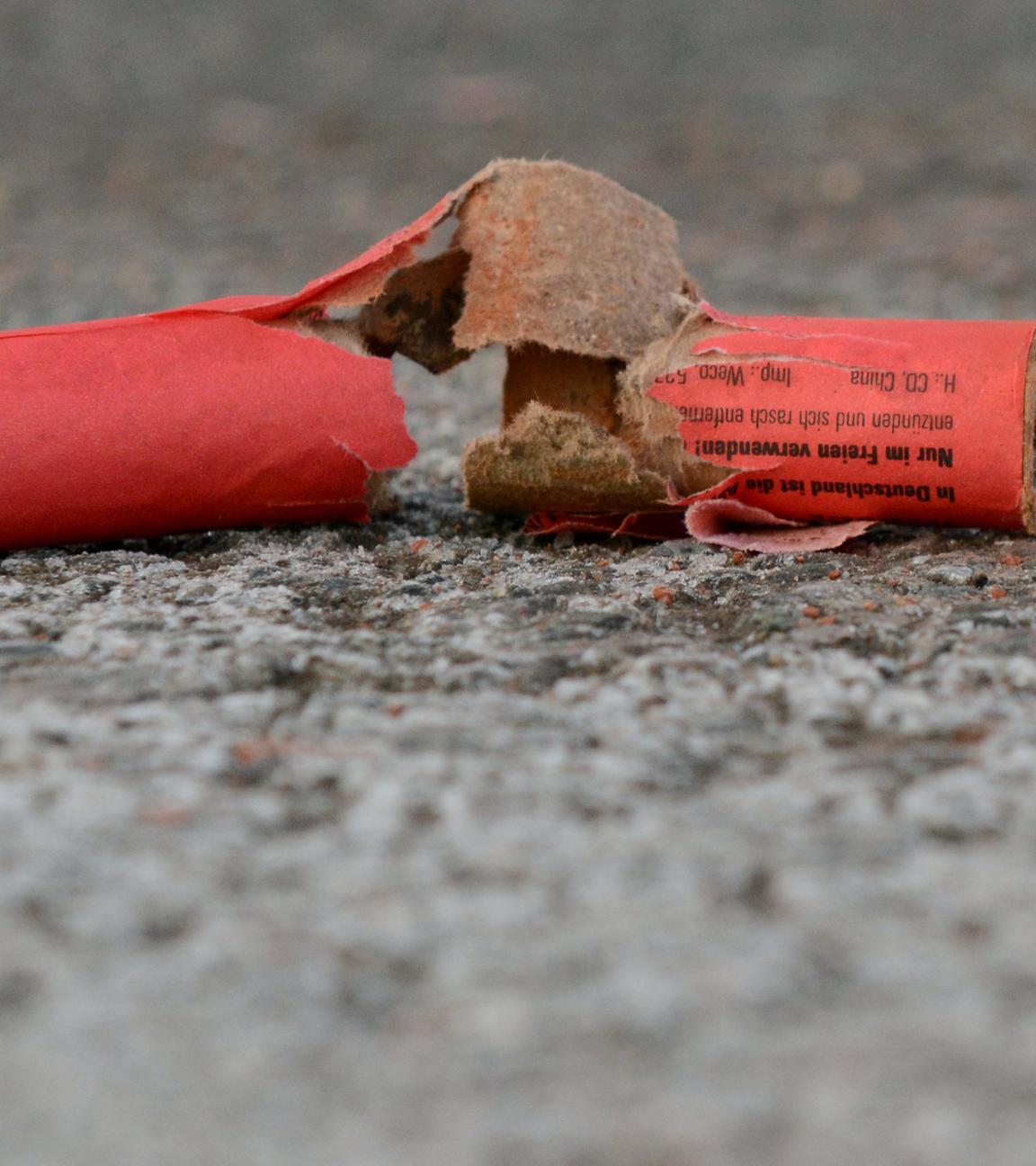 Abgebrannter Böller, Symbolbild