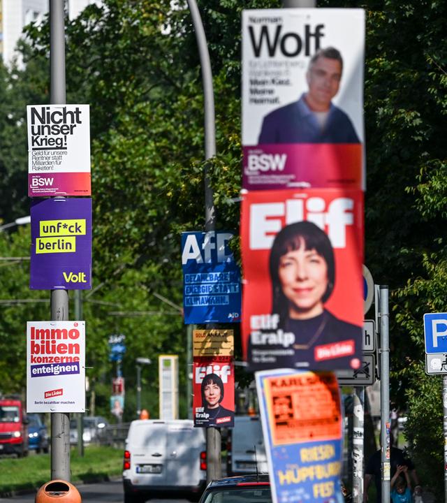 Abgeordnetenhauswahl 2026 - Wahlkampfplakatierung in Berlin