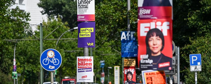 Abgeordnetenhauswahl 2026 - Wahlkampfplakatierung in Berlin