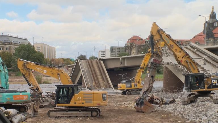 Abriss Carolabrücke