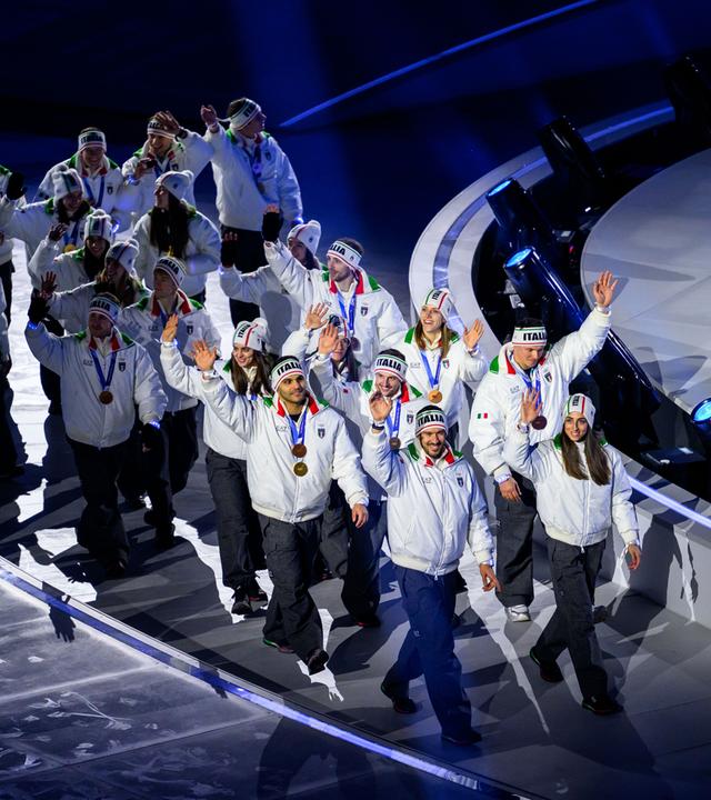 Abschlussfeier in der Verona Olympic Arena.