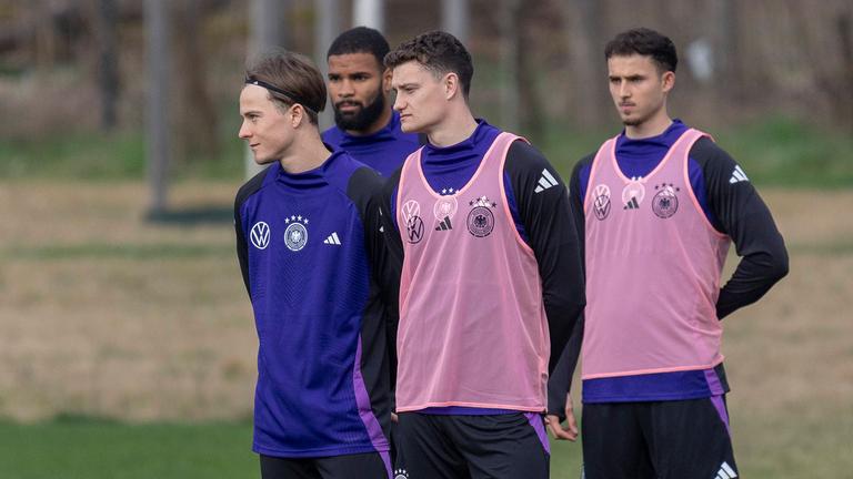 Caspar Jander und Eric Martel beim Abschlusstraining der U21. 