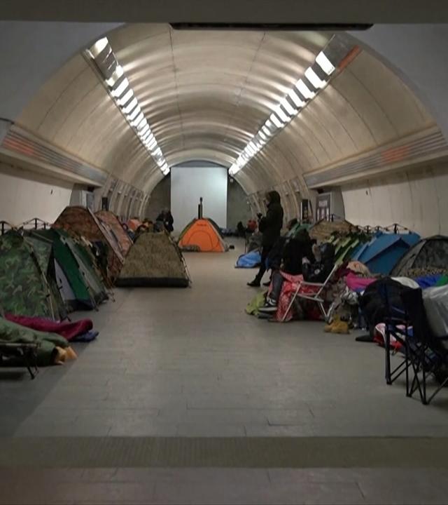 Kalte Nacht in der Ukraine