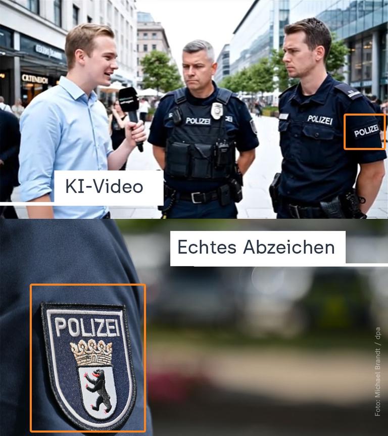 Fehler einer KI beim Polizeiabzeichen