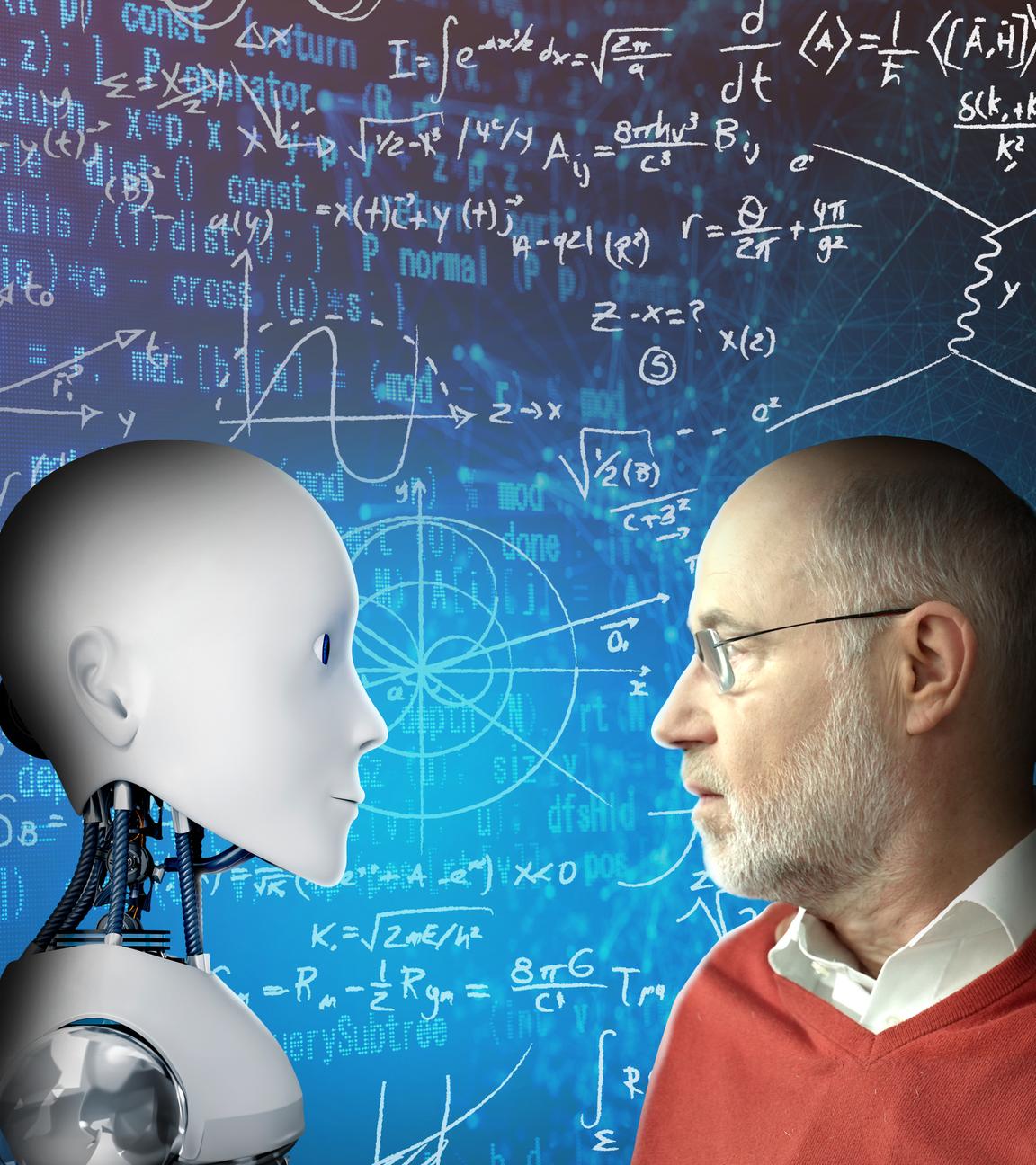 Harald Lesch Face to Face mit einem Roboter