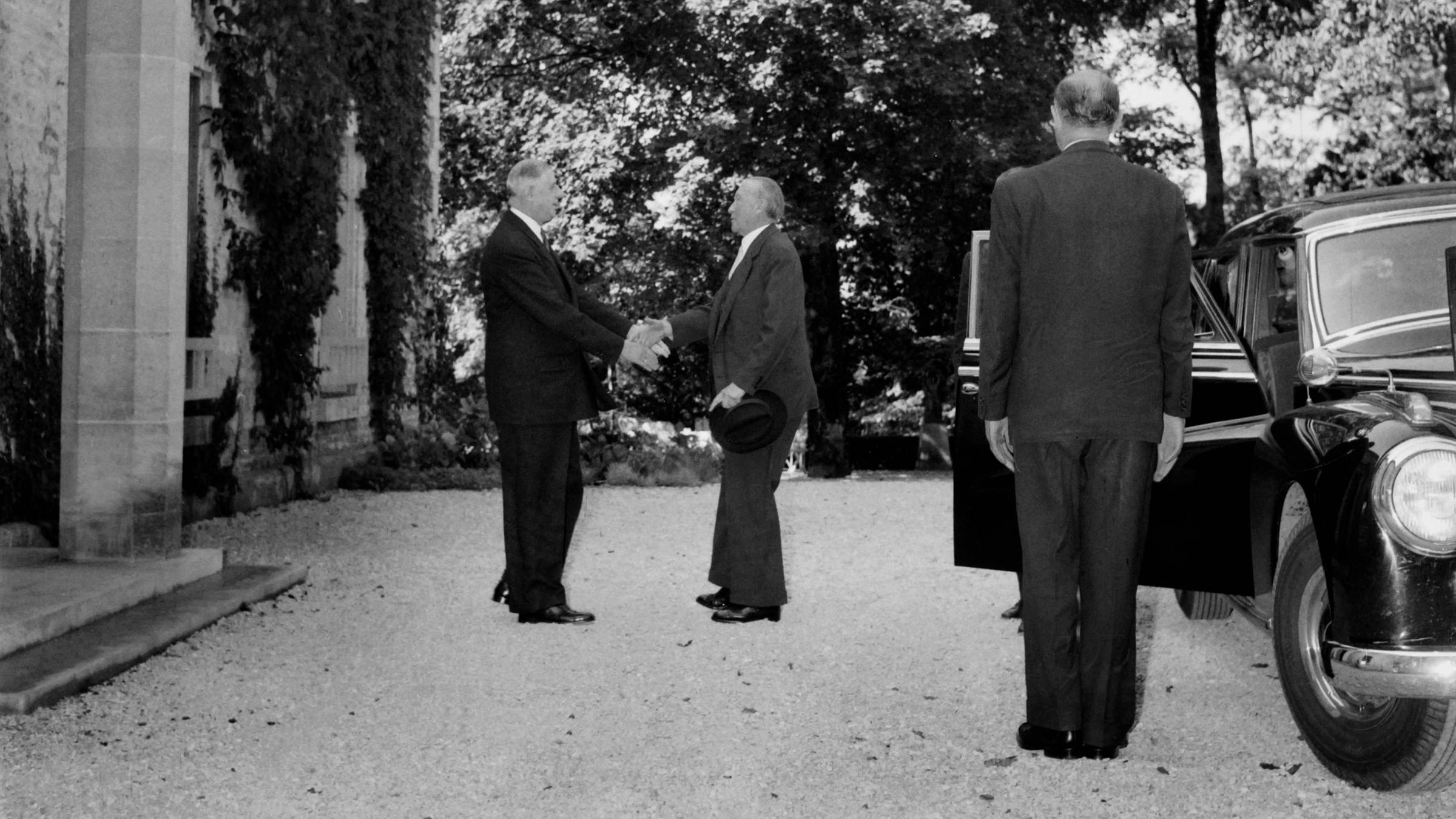 Adenauer trifft den französischen Ministerpräsident Charles de Gaulle - 1958