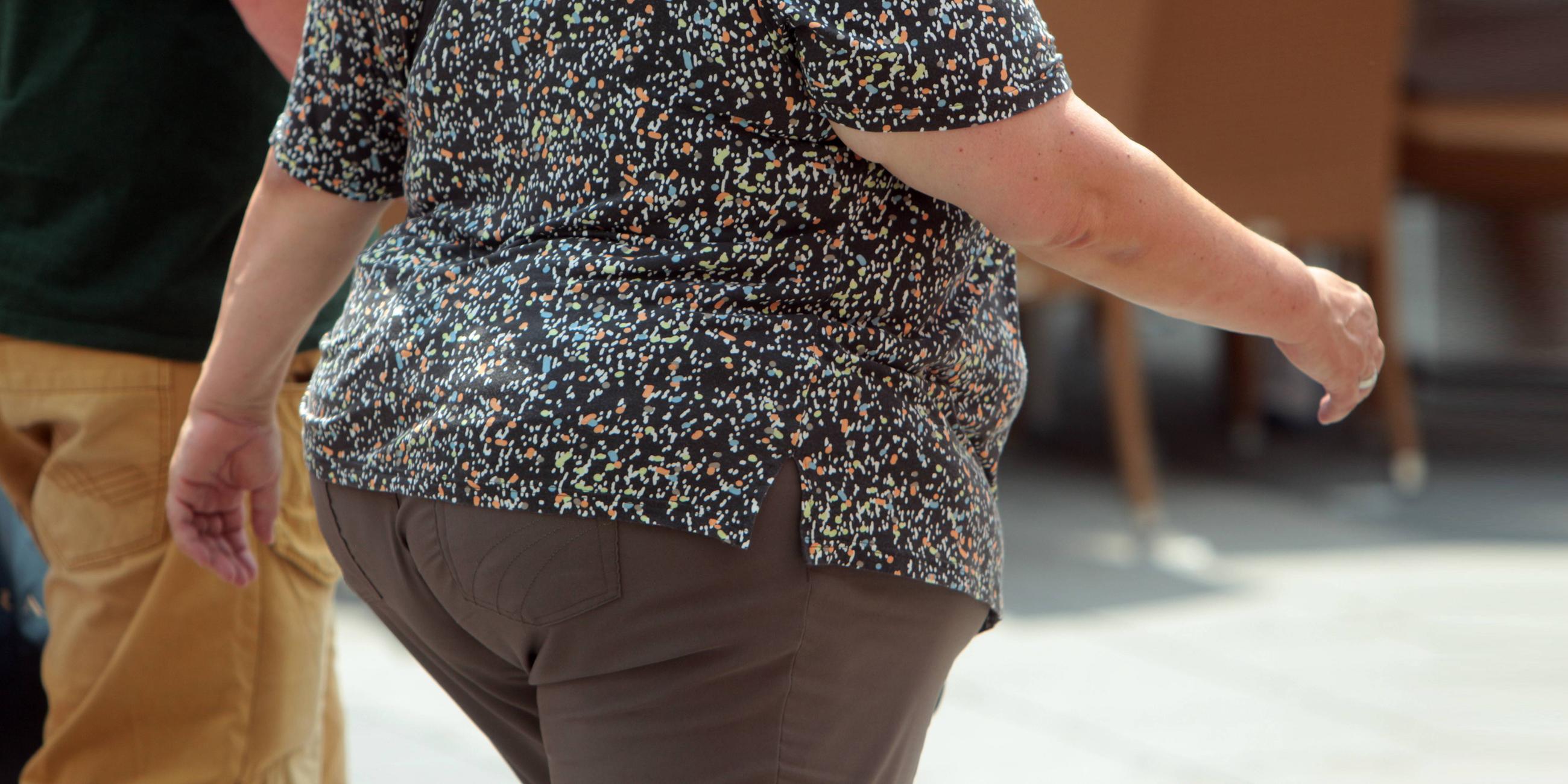 Stark übergewichtige Frau