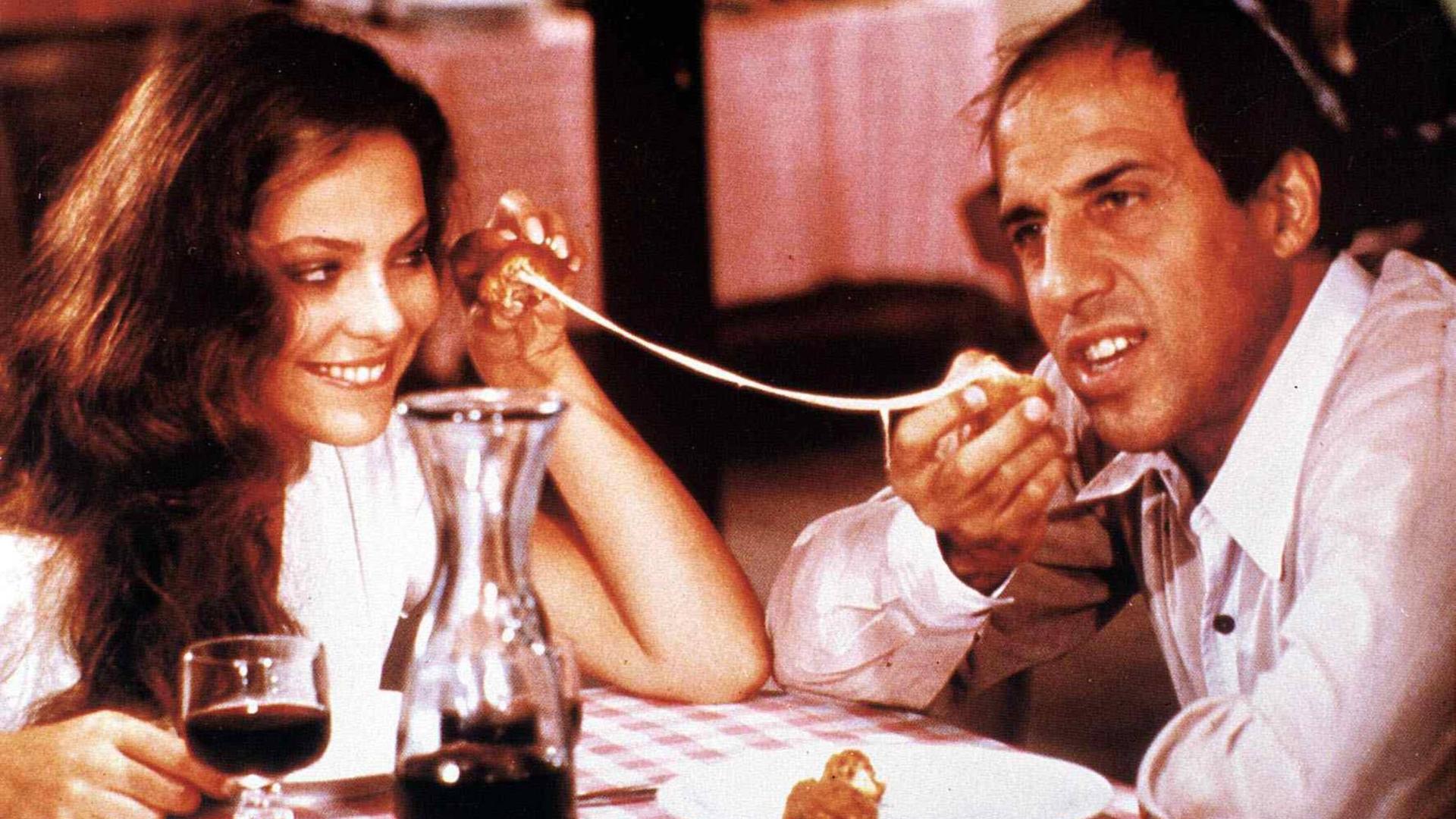 Italienischer Sänger und Schauspieler Adriano Celentano und Ornella Muti, aufgenommen am 01.01.1900
