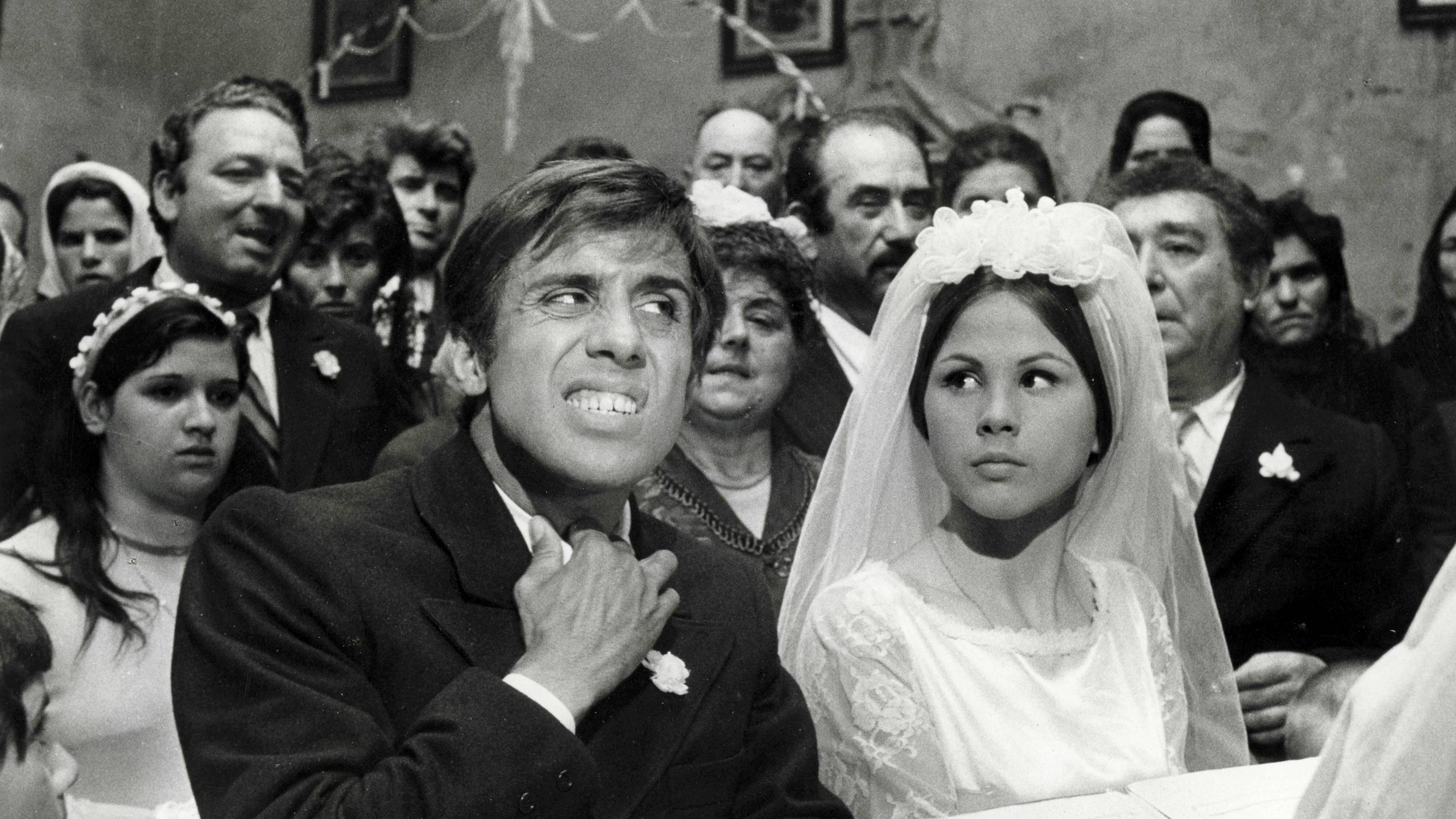 Italienischer Sänger und Schauspieler Adriano Celentano und Ottavia Piccolo in einer Szene aus dem Film Serafino, aufgenommen am 1968