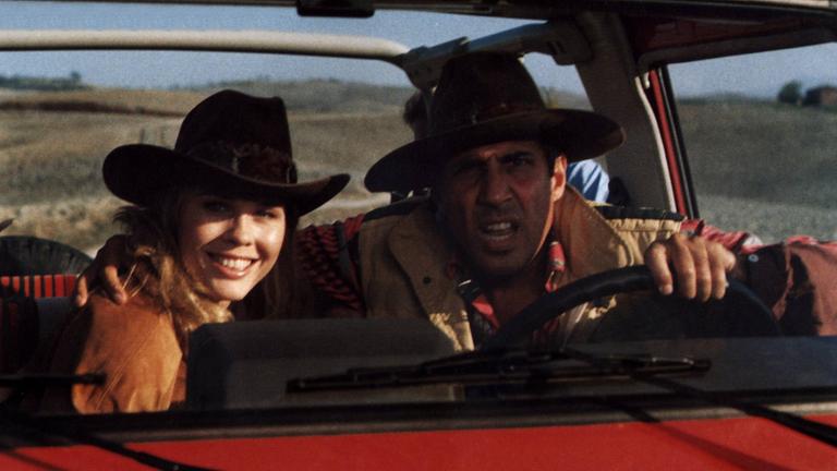 Italienischer Sänger und Schauspieler Adriano Celentano in einer Szene aus dem Film "Der Brummbär", aufgenommen am 01.01.1986