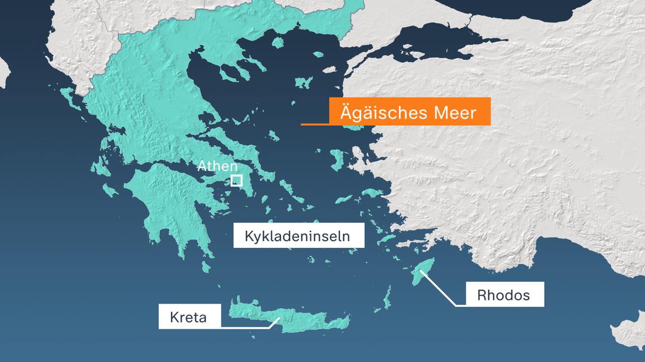 Karte Ägäisches Meer