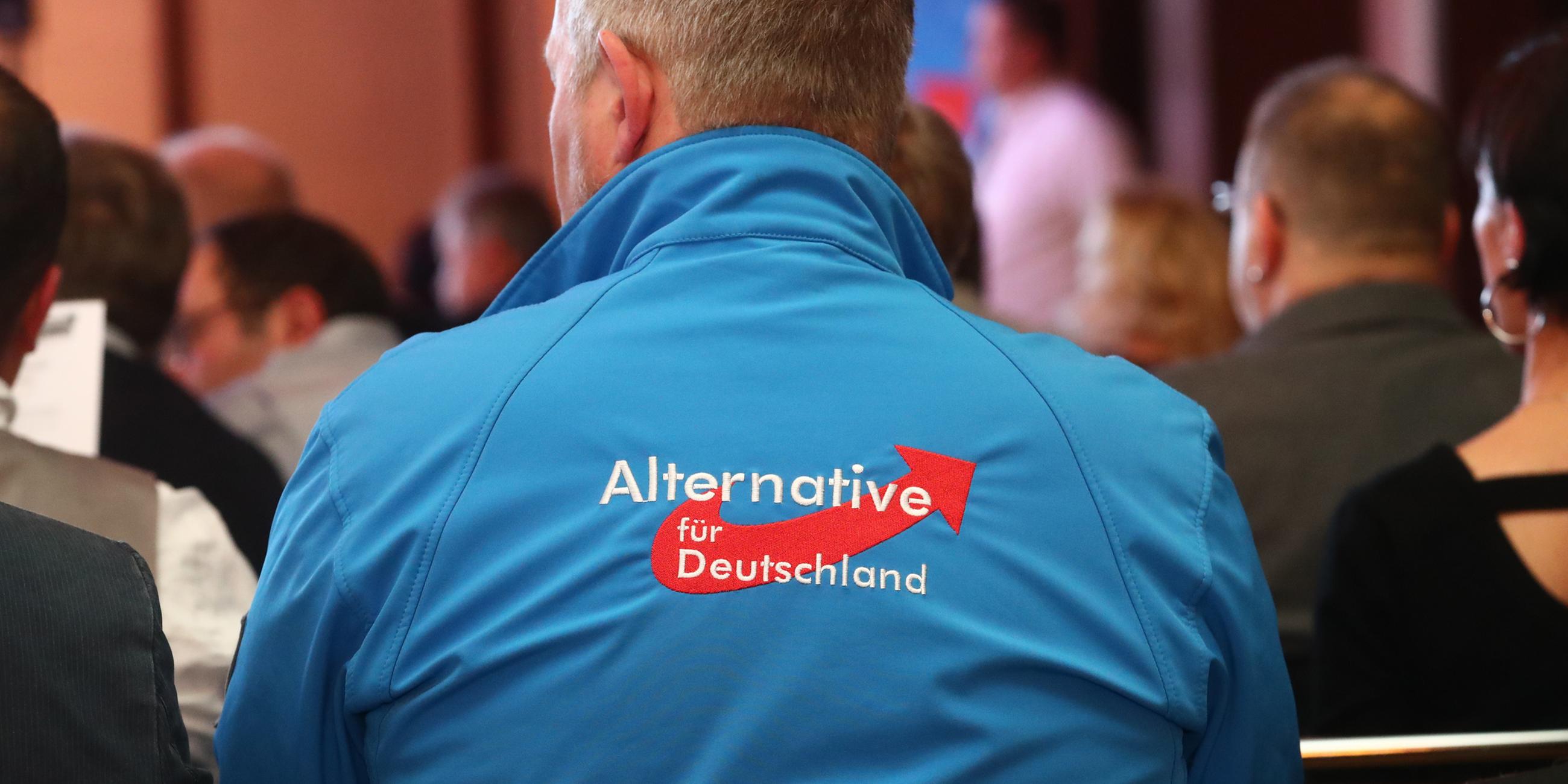 Archiv: Delegierte sitzen beim AfD-Landesparteitag am 03.11.2018 in Pfiffelbach im Tagungsraum
