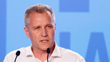 Der AfD-Abgeordnete Petr Bystron bei einer Pressekonferenz in Magdeburg im Juli 2023.