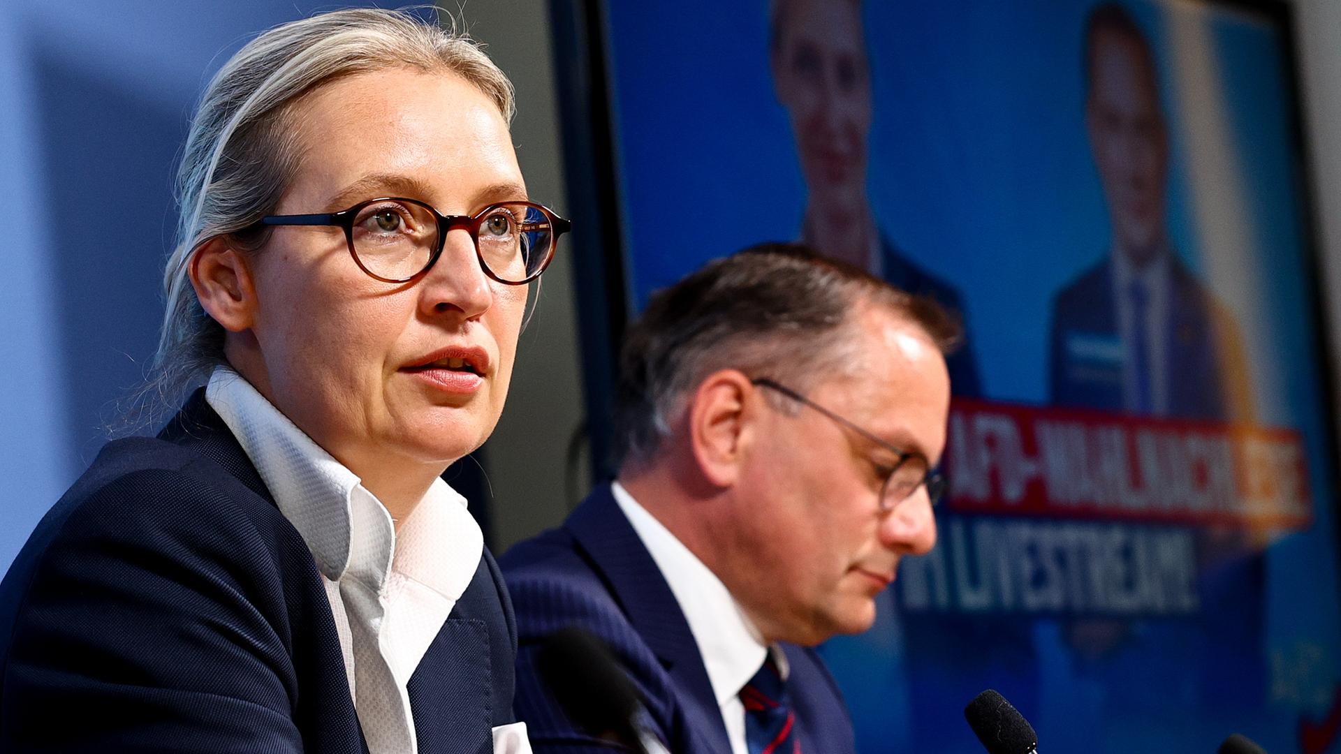 AfD-Spitze Alice Weidel und Tino Chrupalla